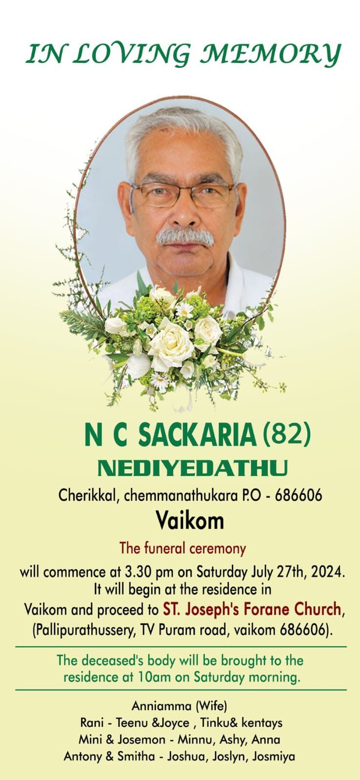 News Photo 1 - Germany - Otta Nottathil - n_c_sackaria_nediyedathu_chemmanathukara_funeral