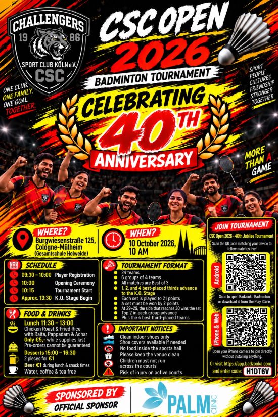Challengers_sports_club_40_th_anniversery_CSC_Open_2026_oct_10_2026