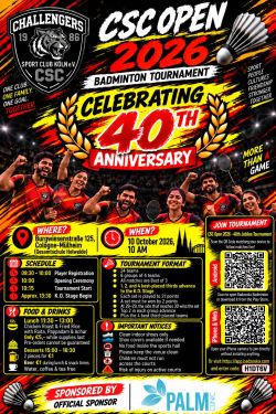 Challengers_sports_club_40_th_anniversery_CSC_Open_2026_oct_10_2026